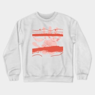 Red hand print Crewneck Sweatshirt